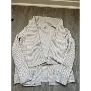 Converse Knitted Sweater Throw Over Cardigan Beige Woman's‎ Size Medium